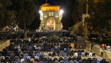 35 ألفًا يؤدون صلاة التراويح بالمسجد الأقصى